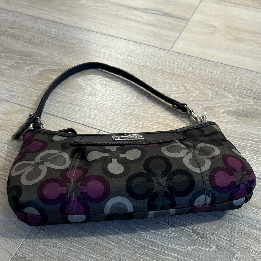 Coach Vintage Black and Gray Mini Bag with Purple Accents - Picture 6 of 10